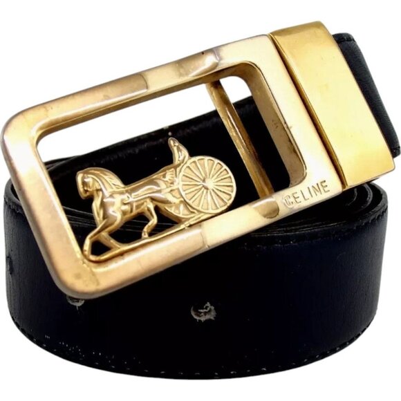 Celine | Accessories | 93145aq S1 Celine Belt Sulky Buckle  193145AQ (S1) Celine Belt Sulky Buckle Black Leather